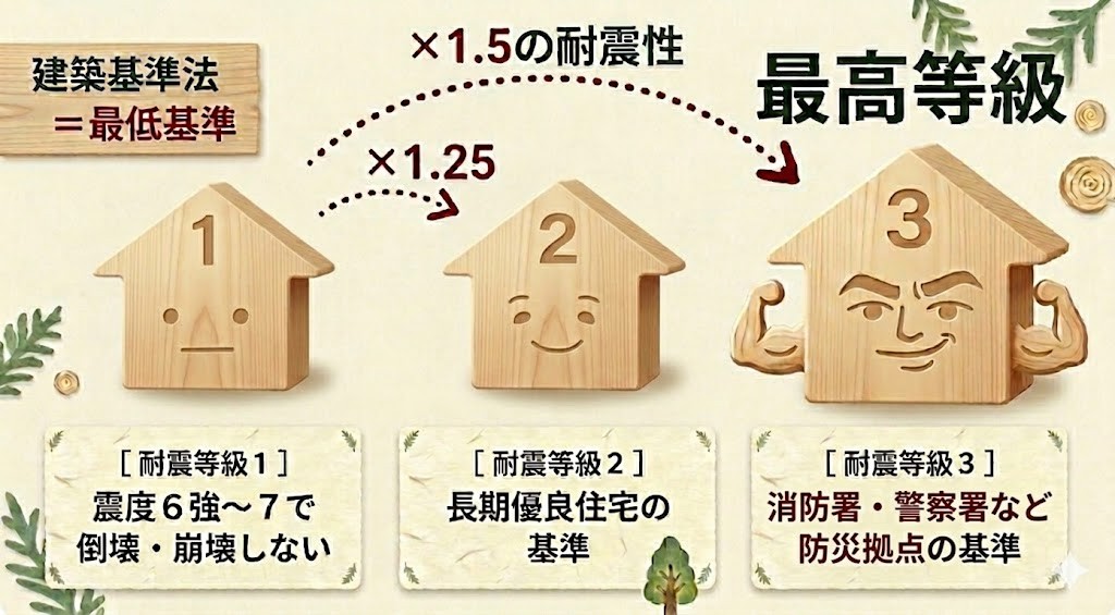 《ヒノキブンの家づくり》丈夫な家対策〜耐震等級について〜